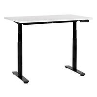 SCHREIBTISCH weißschwarz 120/72 cm elektrisch höhenverstellbar Destin IV - Schwarz/Weiß, Holz (72/120/67cm) - Beliani