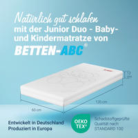 BABYMATRATZE Junior-Duo, mit Trittkante, Größe: 60x120 - Weiß, Textil (60/120cm) - Betten-ABC