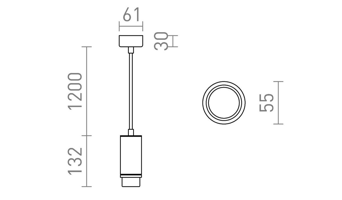 PENDELLEUCHTE OPTIMUS Weiß 9 W - Weiß, Metall (30/30/120cm) - Rendl
