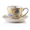 KAFFETASSE mit Untertasse Harper Gelb 14.5/15/8 cm Keramik - Dunkelgelb, Keramik (0.25L) - Mondex