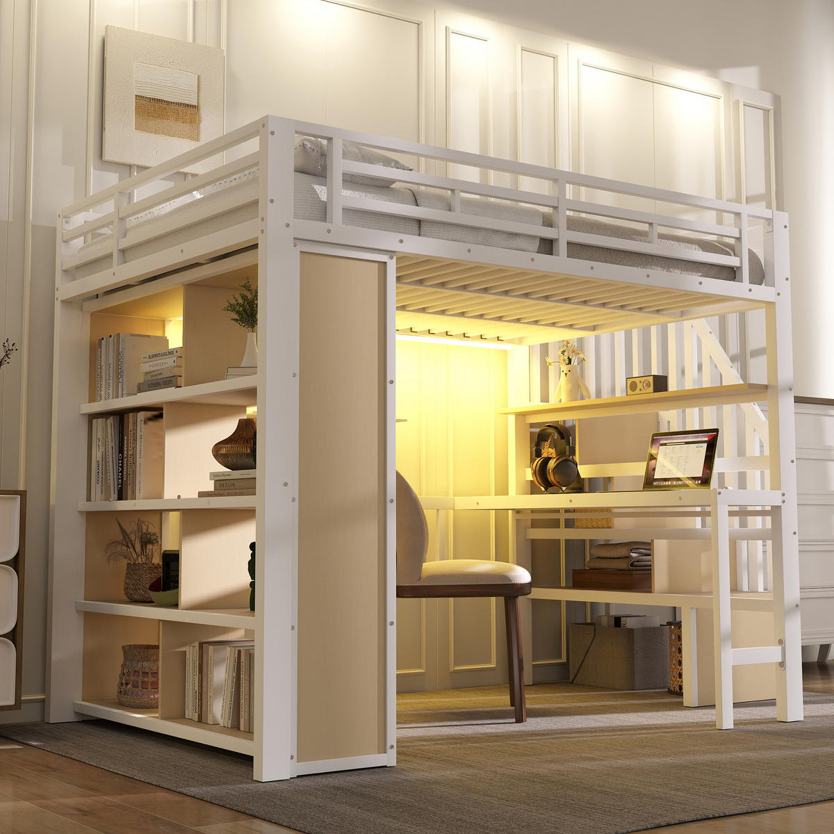 HOCHBETT Eisen 140/200 cm Weiß - Weiß, Metall - Raumix