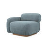 SOFAELEMENT Links Bouclé Stoff Blau - Blau/Blaugrau, Holz/Textil (95/73/95cm) - Makamii
