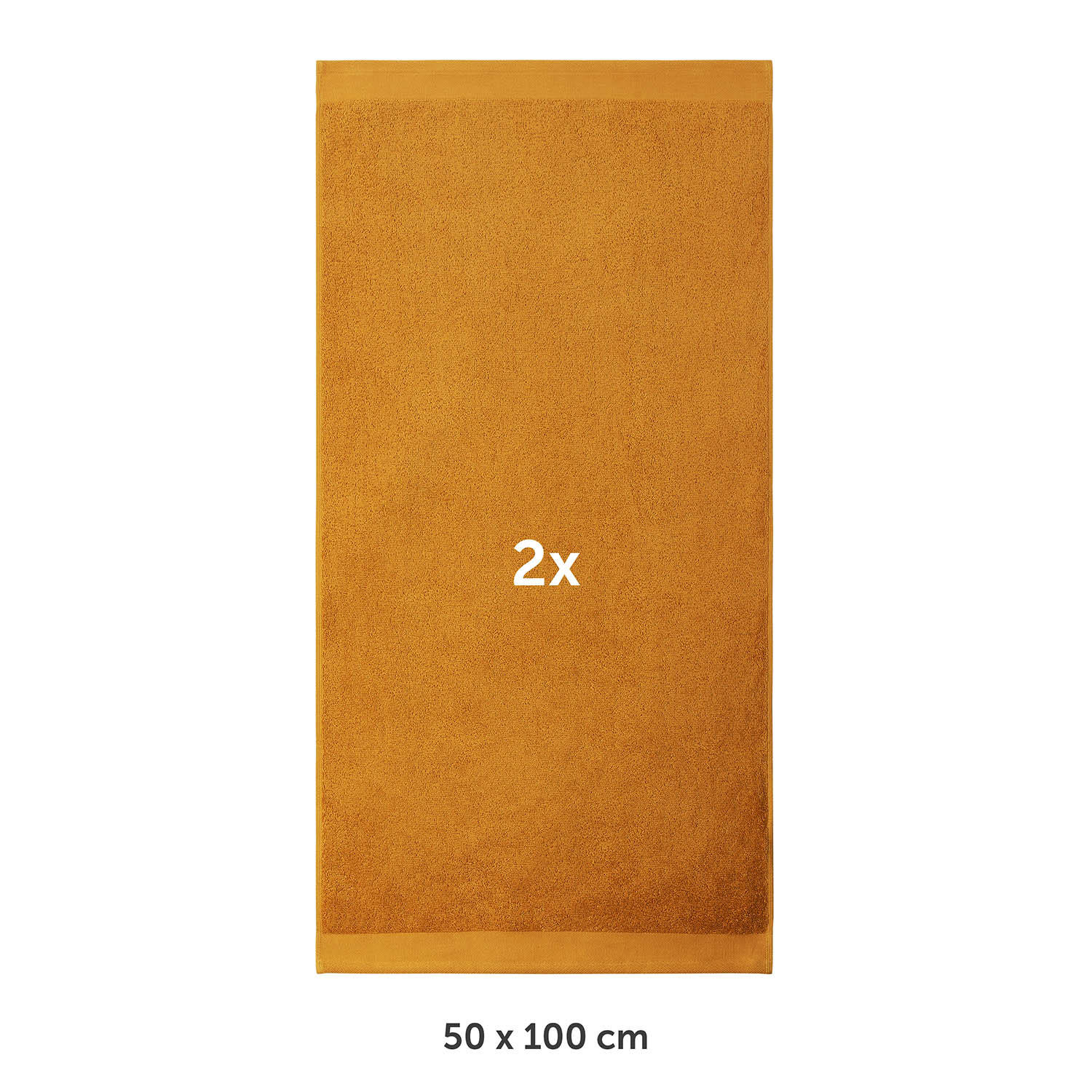 HANDTUCH 2er-Set, 2x Handtuch 50/100 cm, Braun - Hellbraun, Textil (50/100cm) - Blumtal