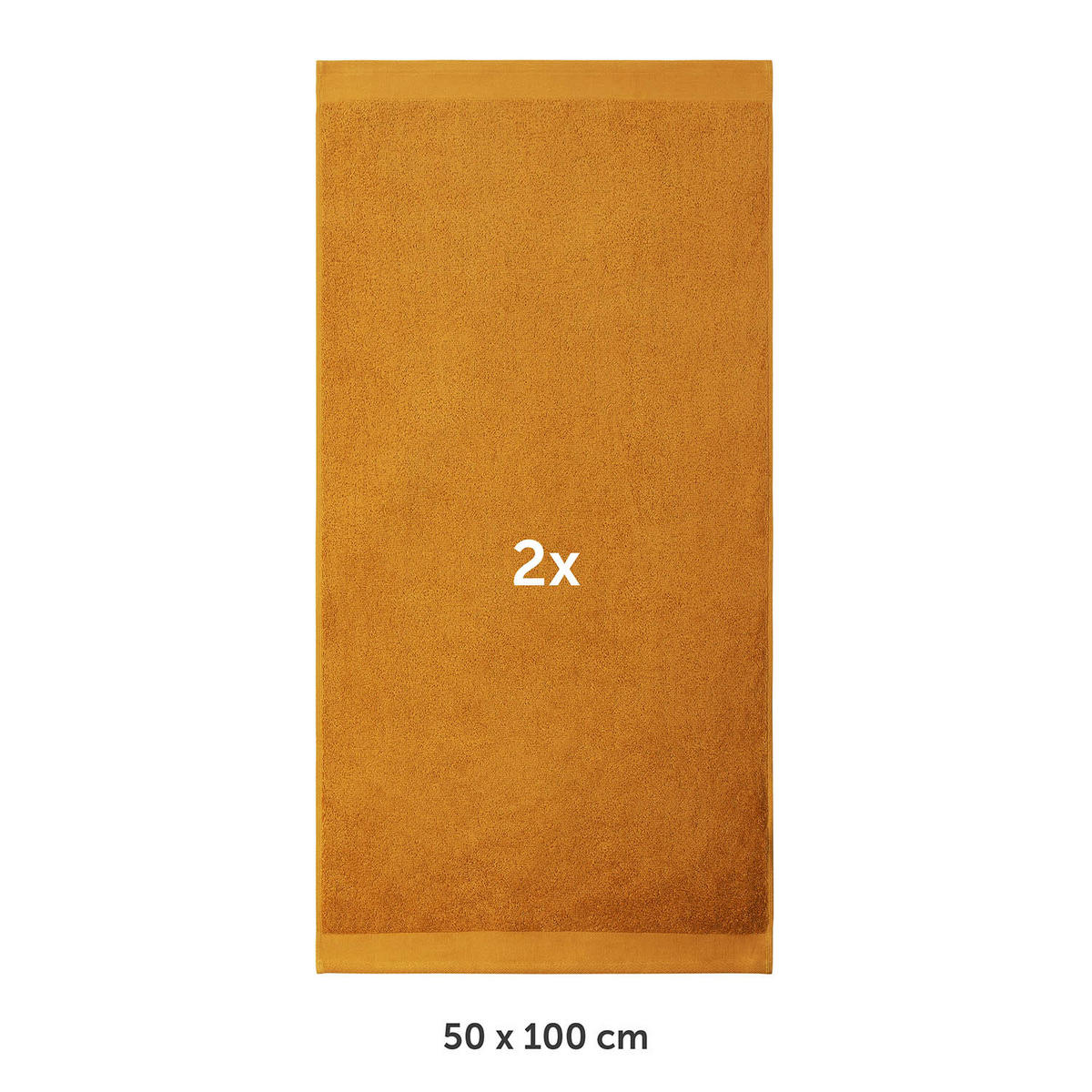 HANDTUCH 2er-Set, 2x Handtuch 50/100 cm, Braun - Hellbraun, Textil (50/100cm) - Blumtal