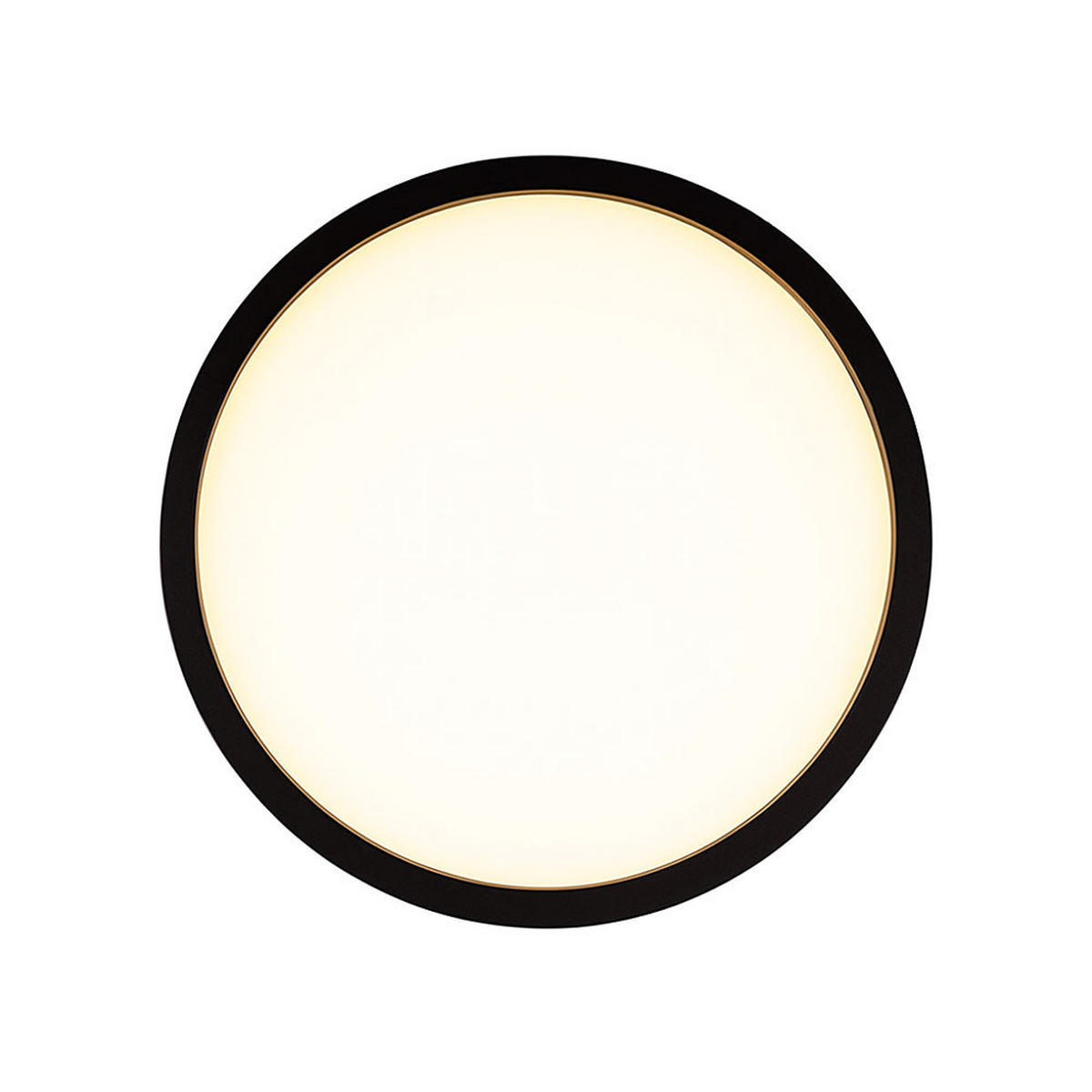 LED DECKENLEUCHTE Backlight Schwarz - Schwarz, Kunststoff (42.5/42.5/3.4cm) - Briloner