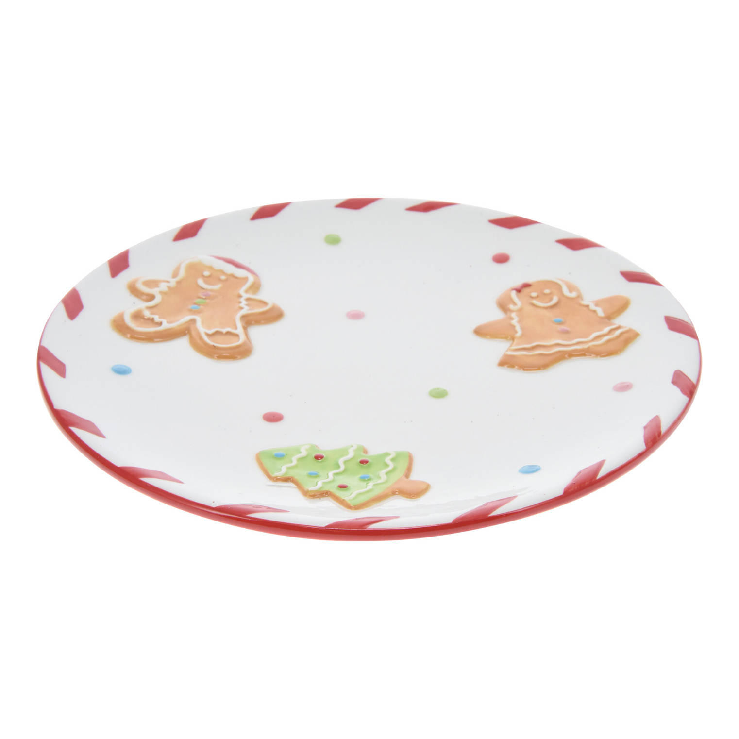 WEIHNACHTSTELLER Gingerbread 22 cm - Weiß, Keramik (20.4/2.1/20.4cm) - Home Styling Collection