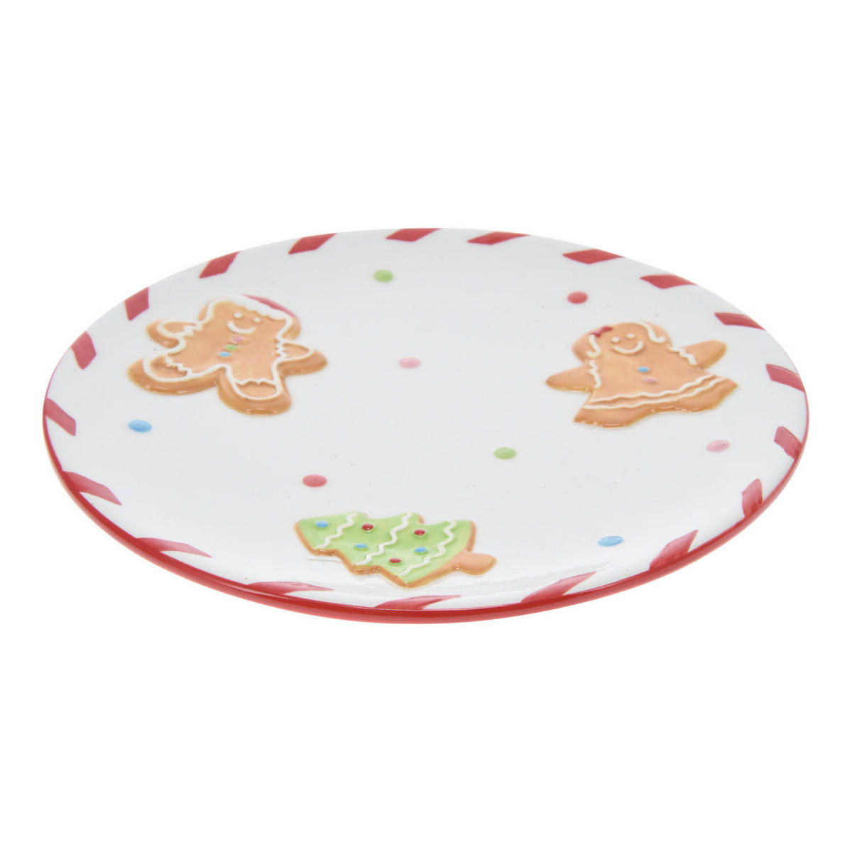 WEIHNACHTSTELLER Gingerbread 22 cm - Weiß, Keramik (20.4/2.1/20.4cm) - Home Styling Collection