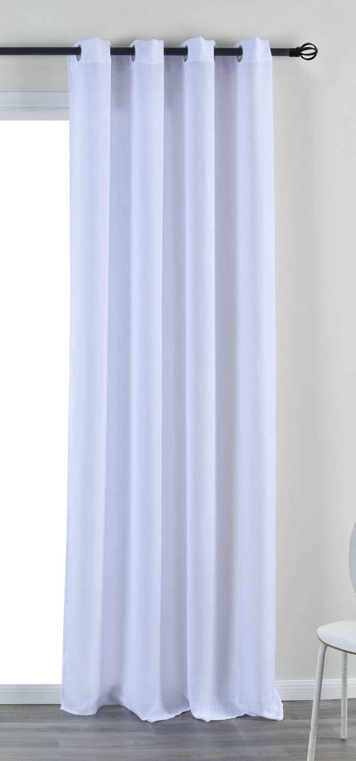 VORHANG »Essen« HxB 245x145 cm Weiß - Weiß, Textil (145/245cm) - Gardinenbox