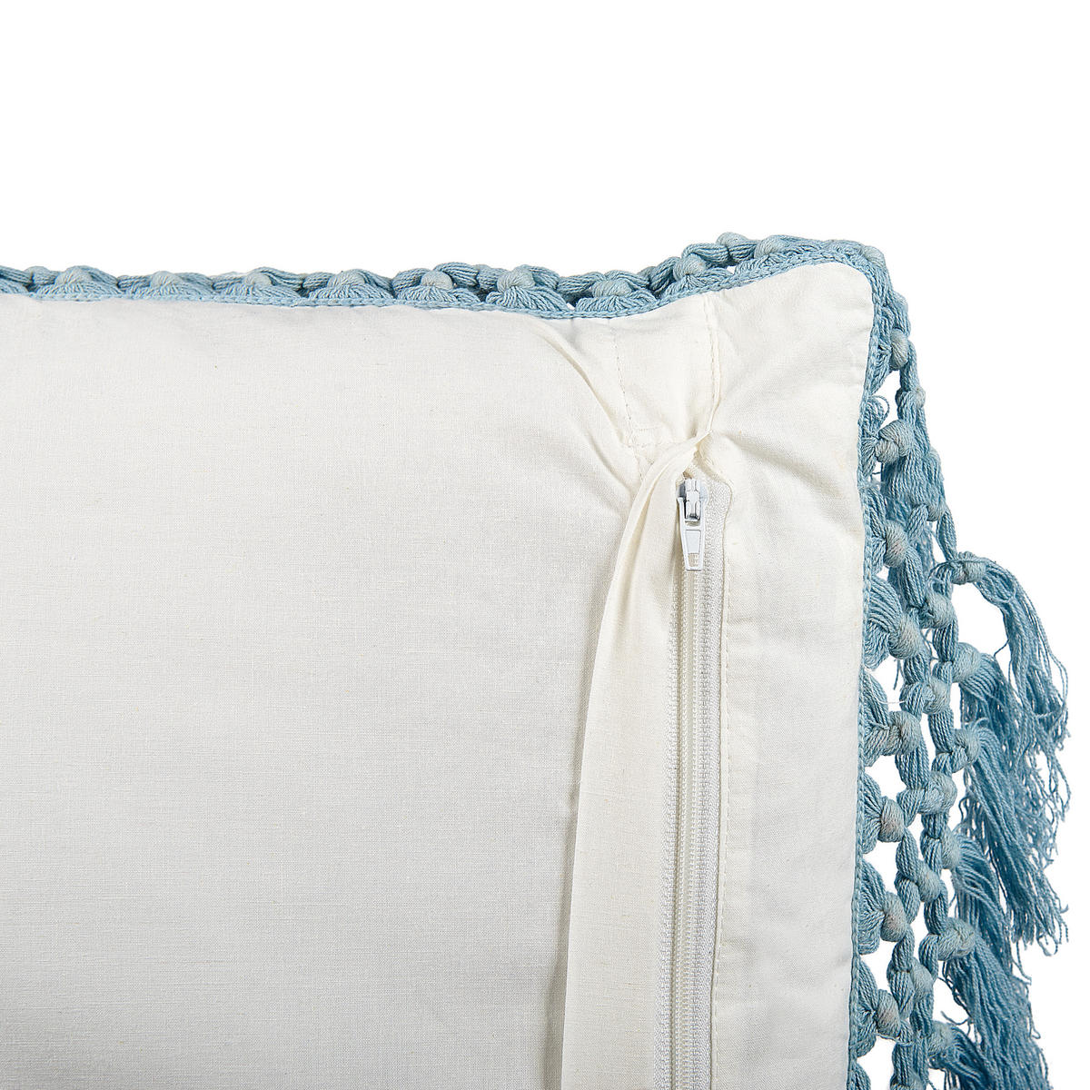 DEKOKISSEN 2er-Set Weiß 45/45 cm Pallida - Weiß, Naturmaterialien/Textil (45/45cm) - Beliani