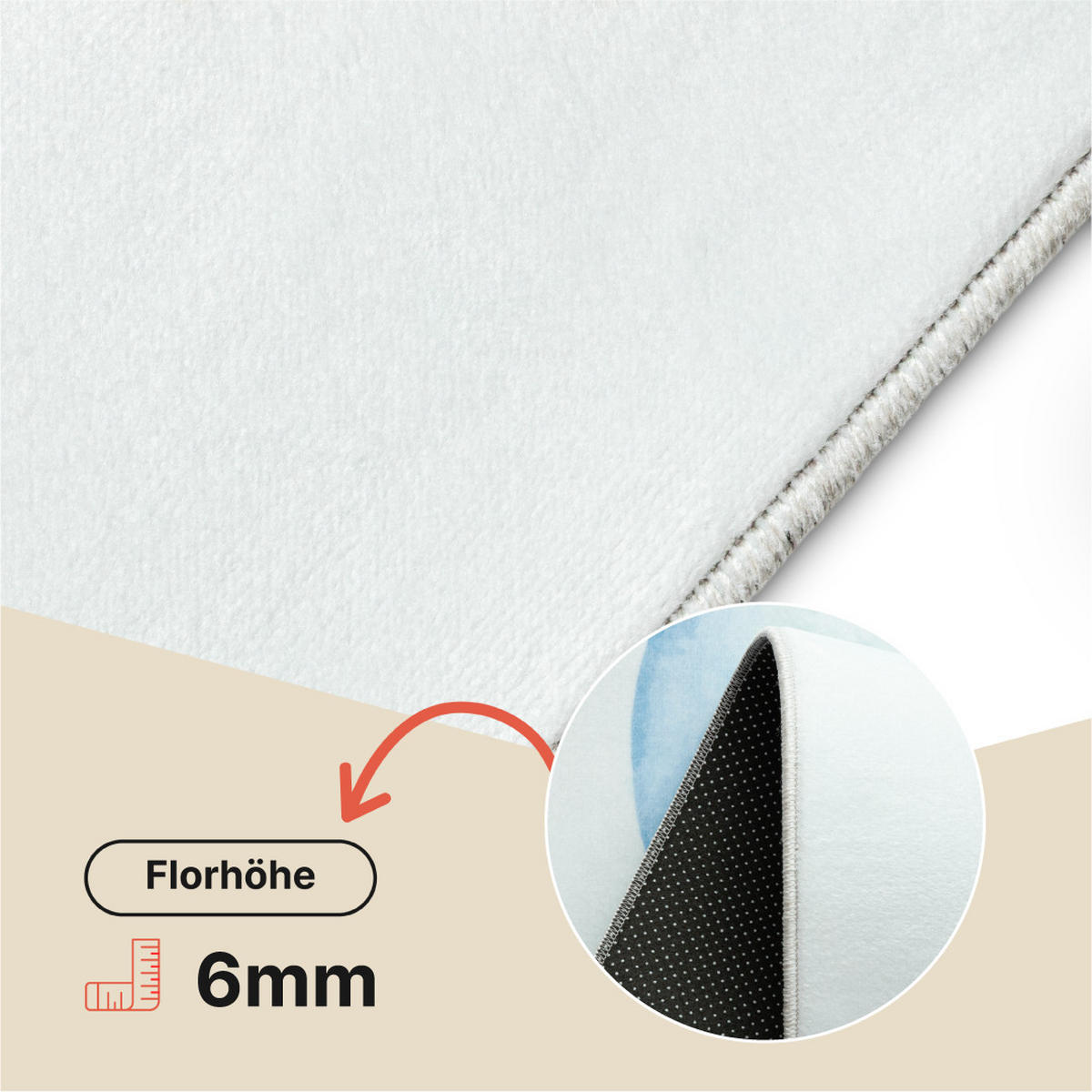 KINDERTEPPICH KIDS Creme Bär 140/200 cm - Creme, Textil (140/200cm) - Tapiso