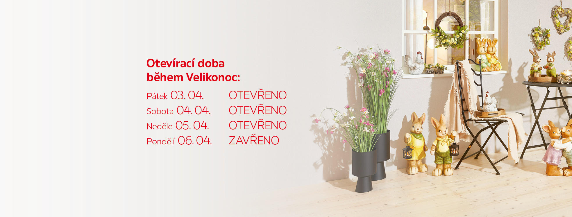 Otvírací doba - Velikonoce