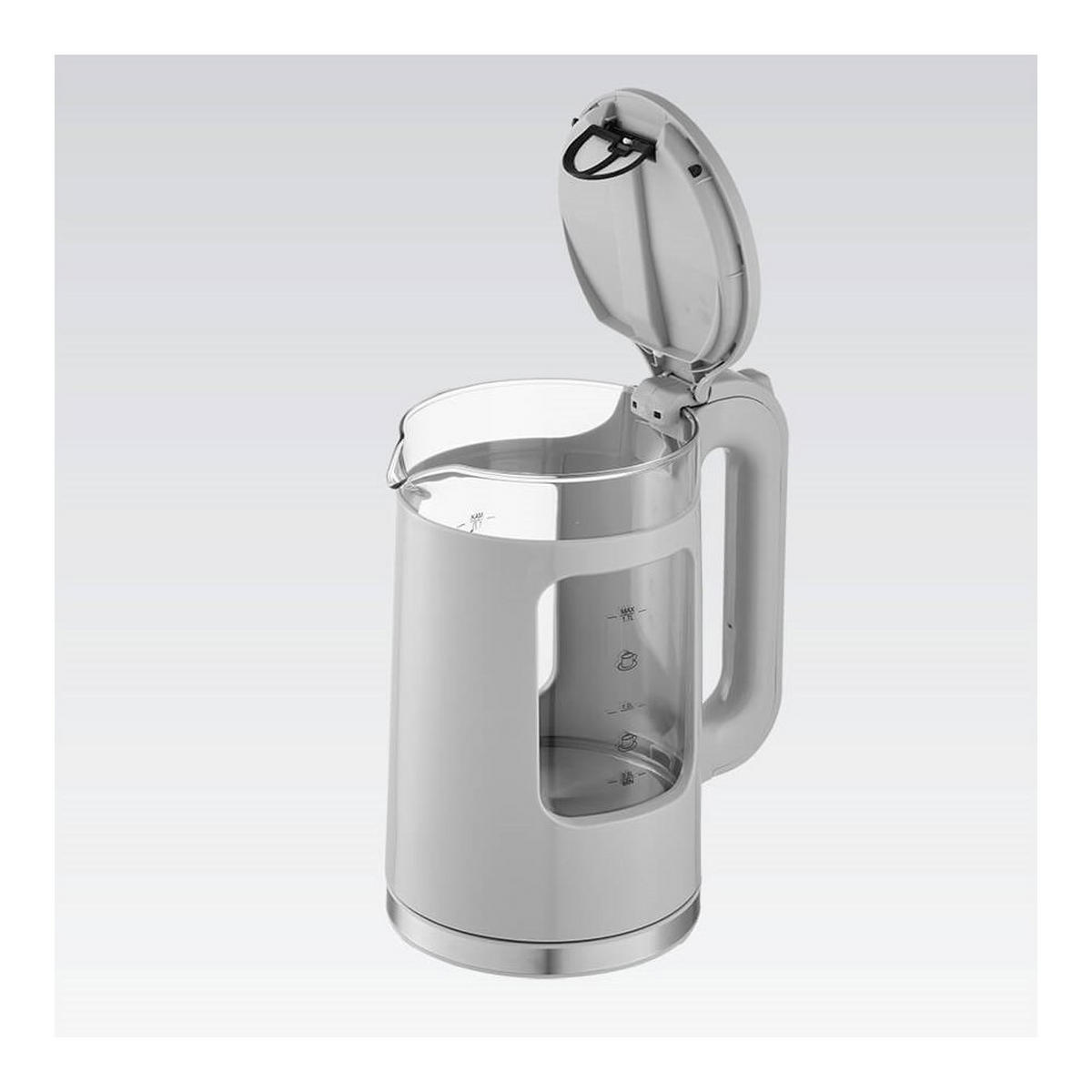 WASSERKOCHER ELEKTRISCH Grau 15/15/26 cm MR065GREY - Grau, Glas (15/26/15cm) - Maestro 