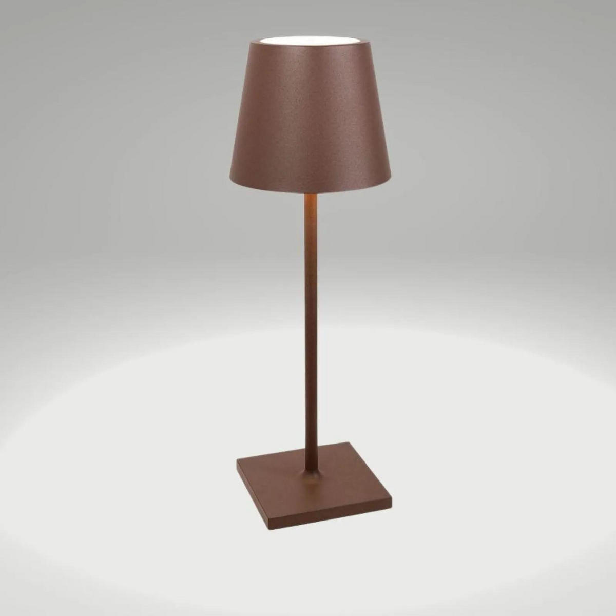 AKKULEUCHTE Poldina L desk Rostfarbig - Rostfarben, Metall (8.25/8.25/49.7cm) - click-licht