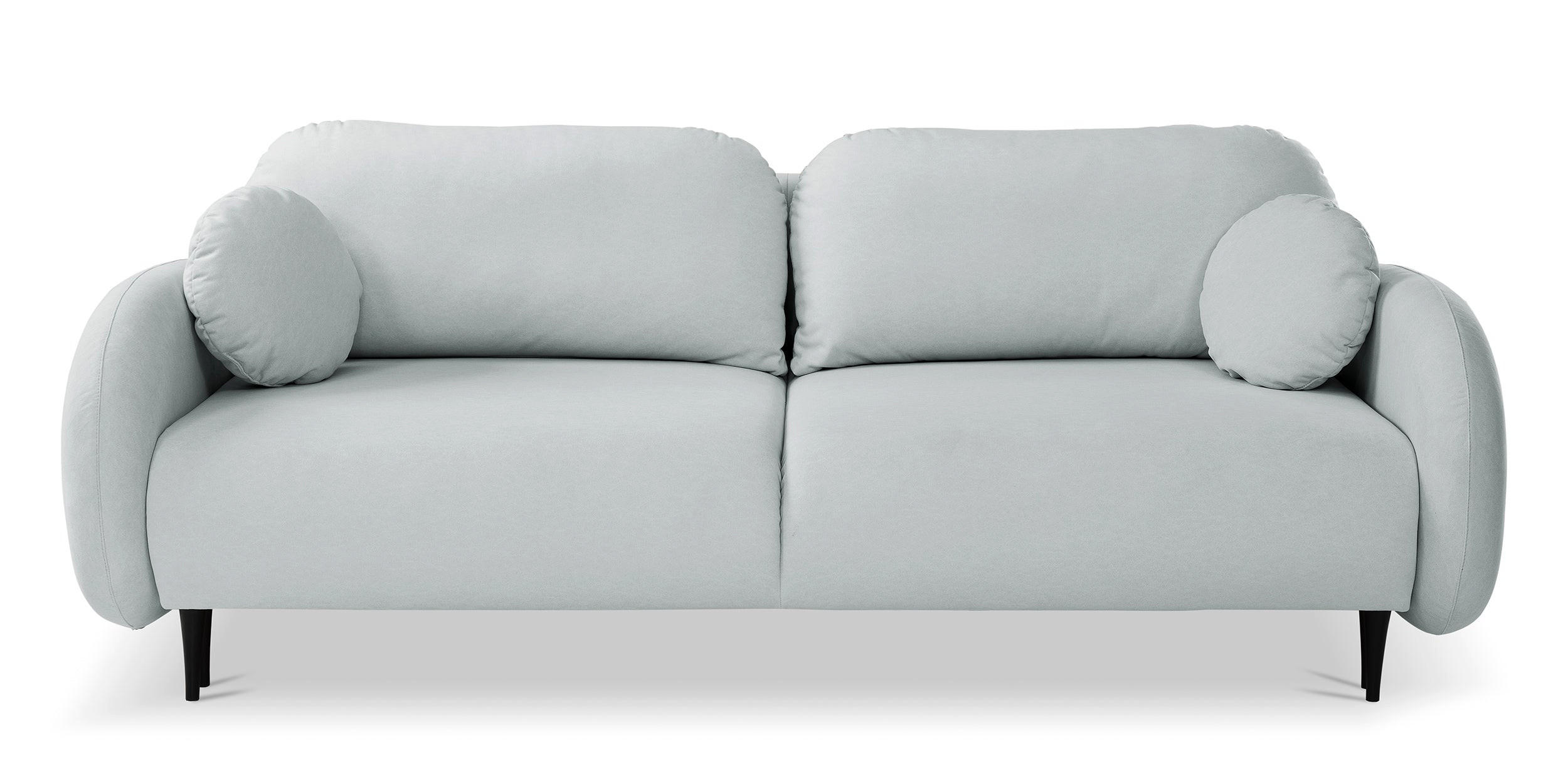 SCHLAFSOFA Bafra Grau Velours - Schwarz/Grau, Holz/Textil (232/92/102cm) - Selsey