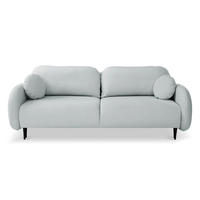SCHLAFSOFA Bafra Grau Velours - Schwarz/Grau, Holz/Textil (232/92/102cm) - Selsey