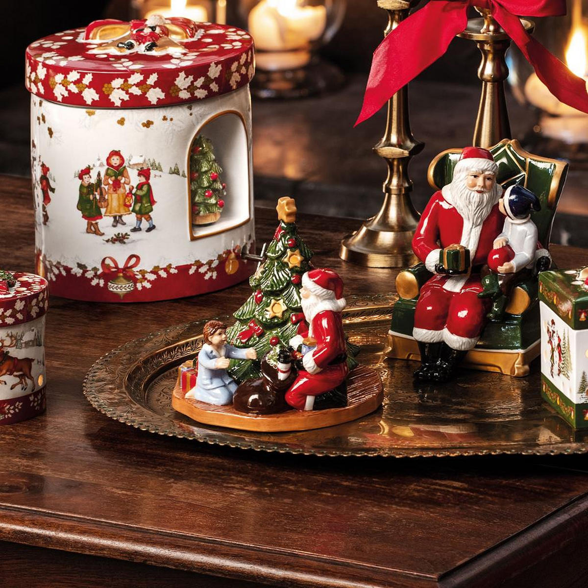 WINDLICHT BESCHERUNG Christmas Toys bunt - Multicolor, Keramik (14/14/15cm) - Villeroy & Boch