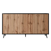 SIDEBOARD Bello Schwarz Eiche 154 cm - Schwarz, Holzwerkstoff (154/78/38cm) - Selsey