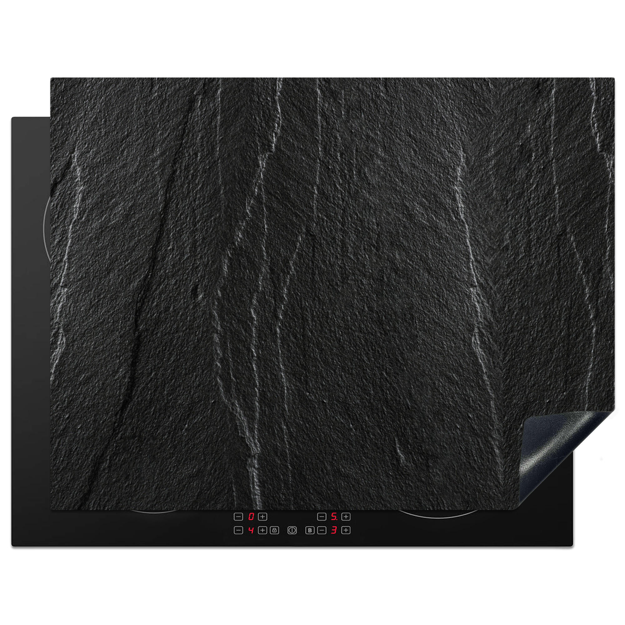 ZAŠČITA ZA INDUKCIJSKO PLOŠČO Beton 77x59 cm cm - antracit, umetna masa (77/59/0.2cm) - MuchoWow