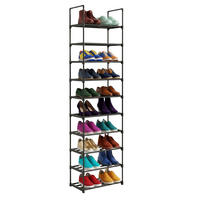 BOTNÍK - černá, kov/plast (45/174/30cm) - Relaxdays