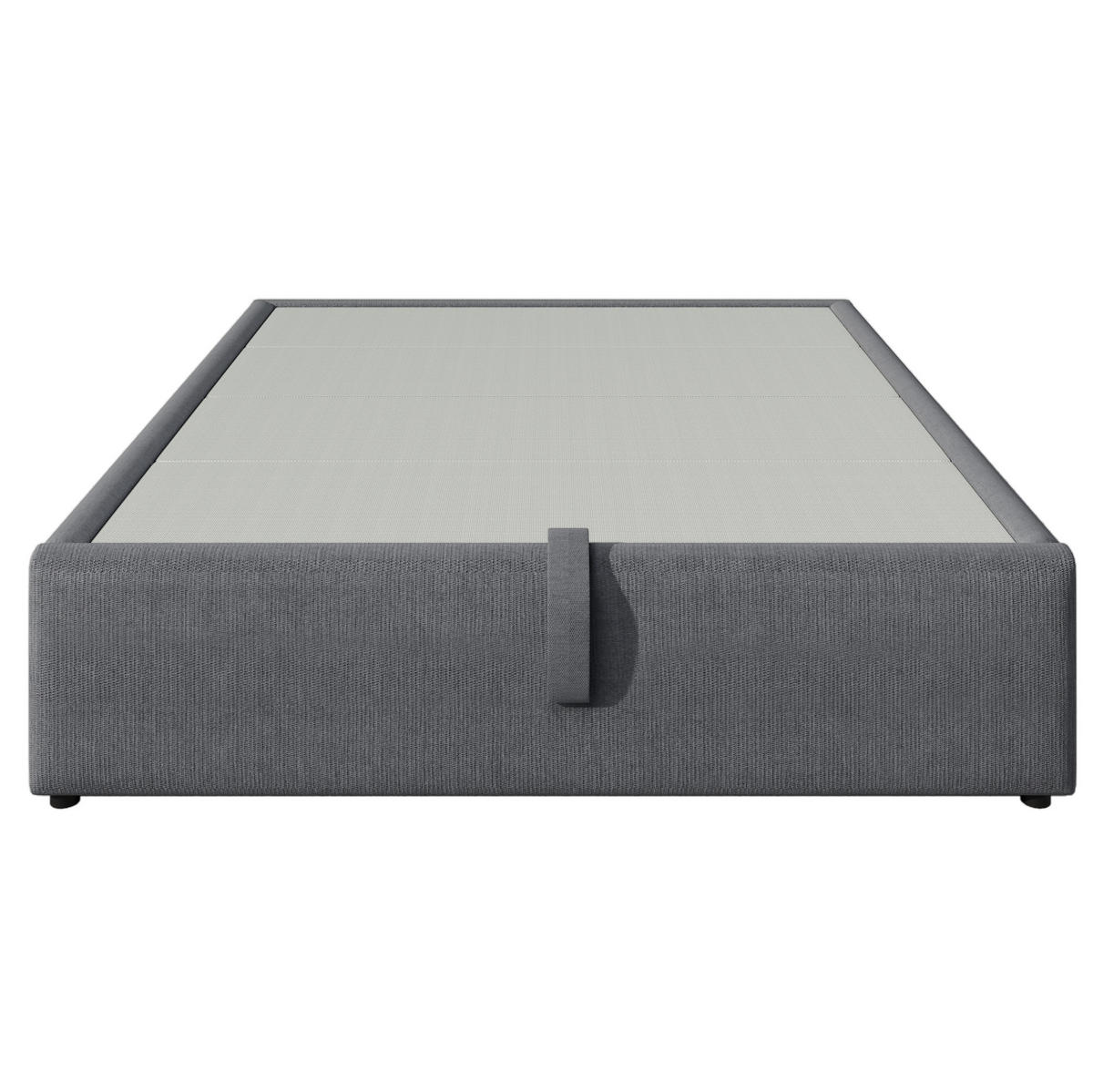 POLSTERBETT 160/200 cm mit USB-C, hydraulischem Stauraum und Voll -Bettboden aus Baumwoll-Leinen, Grau - Grau, Textil (160/200cm) - Redom