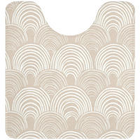 WC PŘEDLOŽKA Vlny - Textura - Béžová 55x60 cm - kašmírová, textil/plast (55/1cm) - OnlyWow