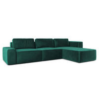 ECKSOFA L Form Arkleton Grün 360/180/93 cm Rechts Bequem & Modern - Türkis/Schwarz, Kunststoff/Textil (360/180cm) - AX Living