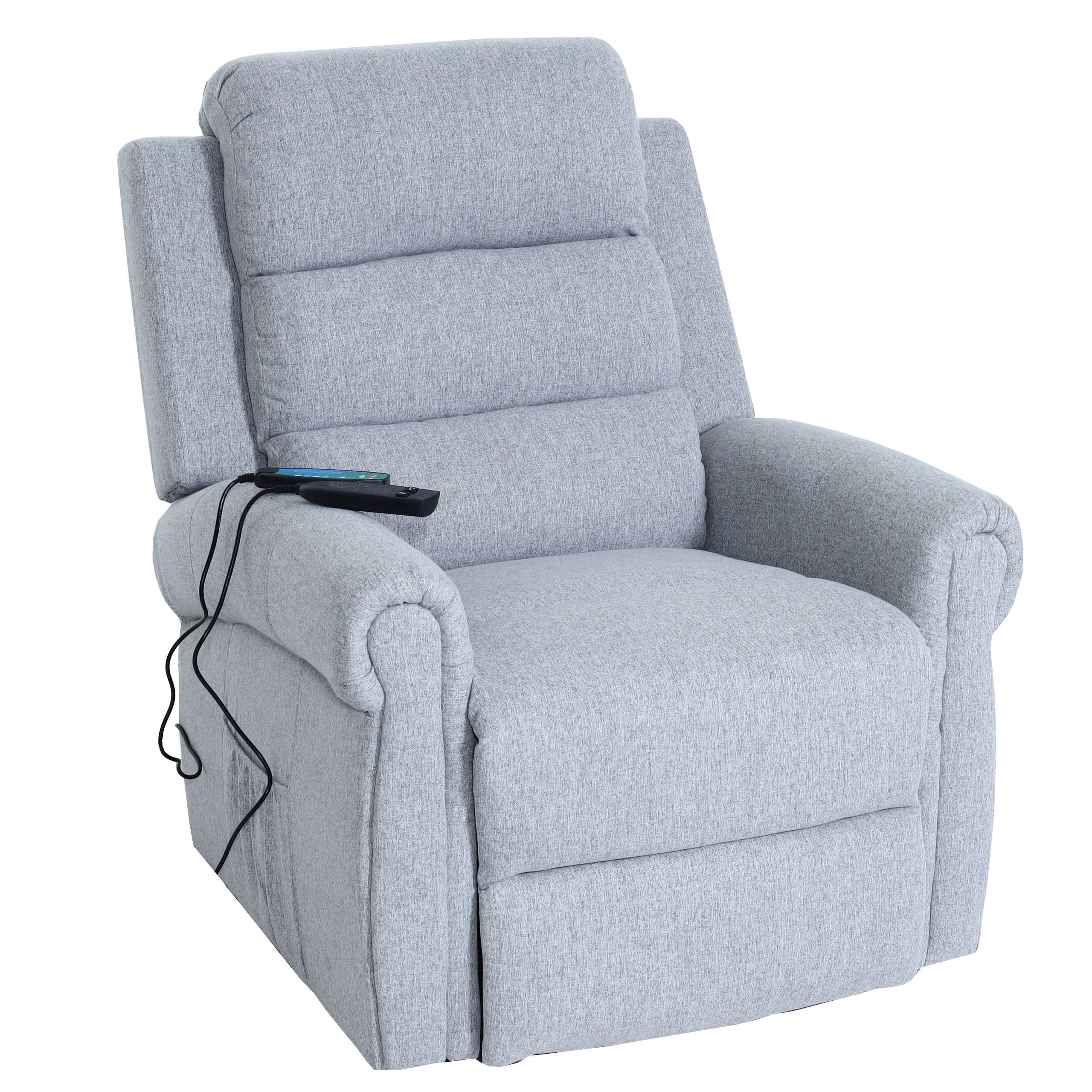 Berlinlodge Massagesessel Hellgrau 83x144x83 cm