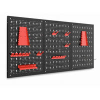 WERKZEUGWAND Ares Werkzeug Lochwand inkl. Halterungen 200x60cm - Schwarz, Metall (200/60/2cm) - PROREGAL