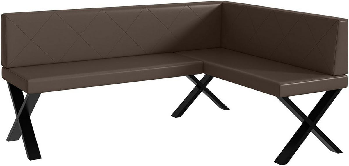ECKBANK ERIC_X - Braun, Leder (128/168cm) - Meblini
