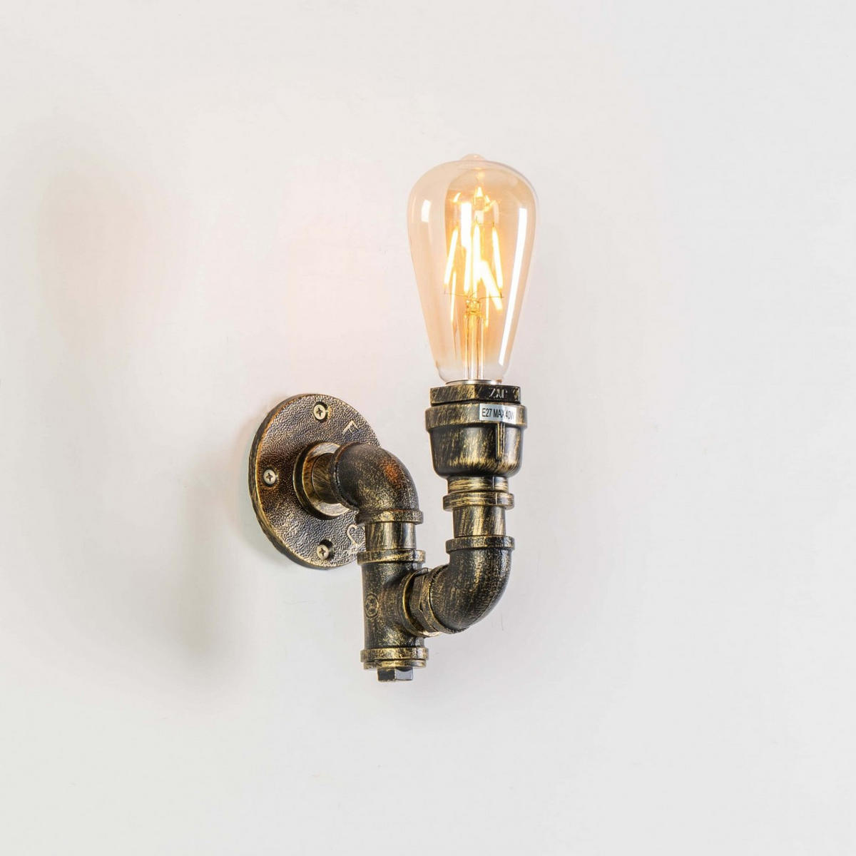 WANDLEUCHTE Lumi, Rost, 19cm - Rostfarben, Metall (15/19/9cm) - KOSILUM