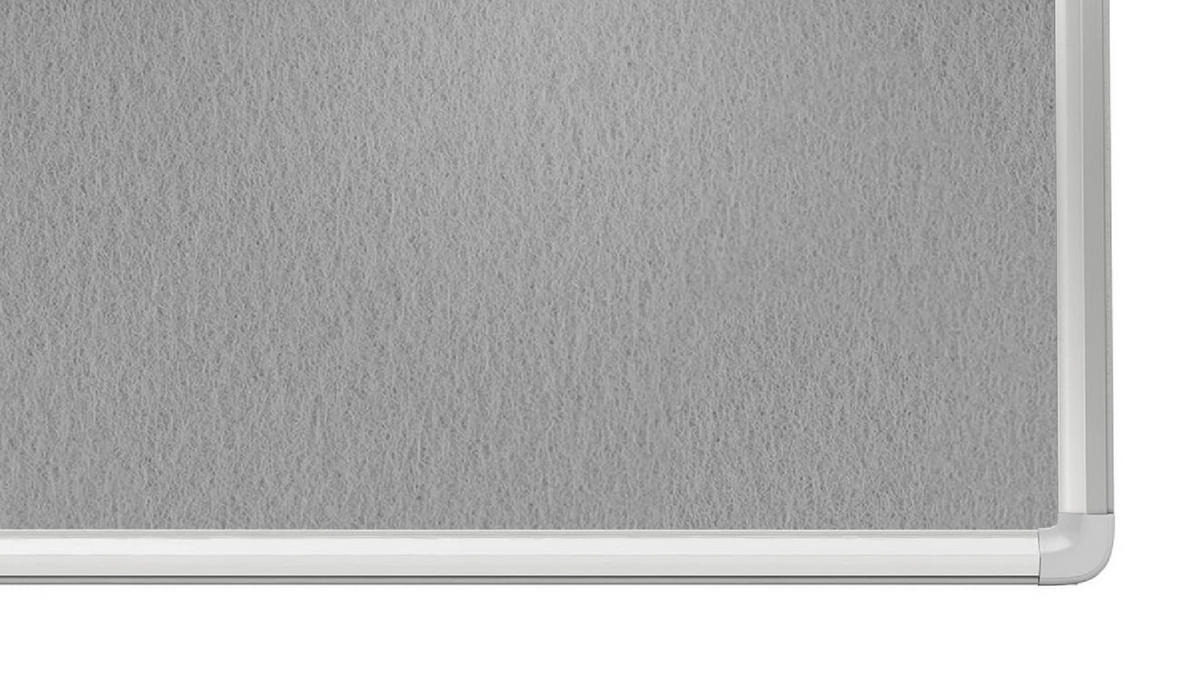FILZTAFEL mit Alurahmen Grau 90x60cm - Grau, Metall (90/60/1.6cm) - ALLboards