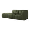 ECKSOFA Links Kunstleder Grün - Schwarz/Grün, Holzwerkstoff/Kunststoff (240/90cm) - Makamii