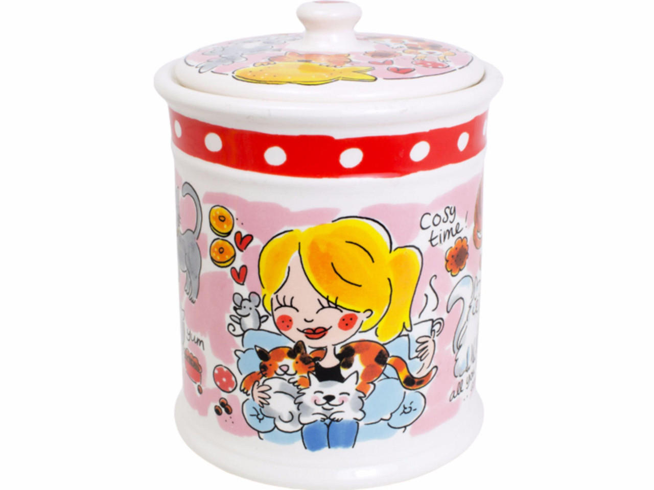 VORRATSDOSE Zuhause ist da, wo die Katze ist in Bunt - 22,5cm - Multicolor, Keramik (16/22/16cm) - Blond Amsterdam