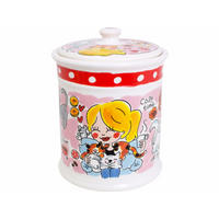 VORRATSDOSE Zuhause ist da, wo die Katze ist in Bunt - 22,5cm - Multicolor, Keramik (16/22/16cm) - Blond Amsterdam