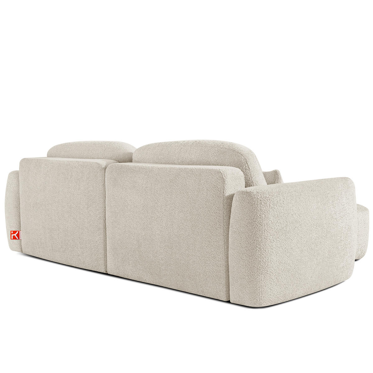 ECKSOFA rechts ELOSA - Weiß, Holz/Textil (245/165cm) - KONSIMO®