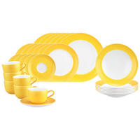 KOMBISERVICE Liberty Pure Colors Yellow Glow 30er Set - Gelb, Keramik (1/1/1cm) - Seltmann Weiden