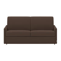 SCHLAFSOFA - 4 Personen - Stoff - Braun - - Braun, Textil (190/97/223cm) - Vente-Unique