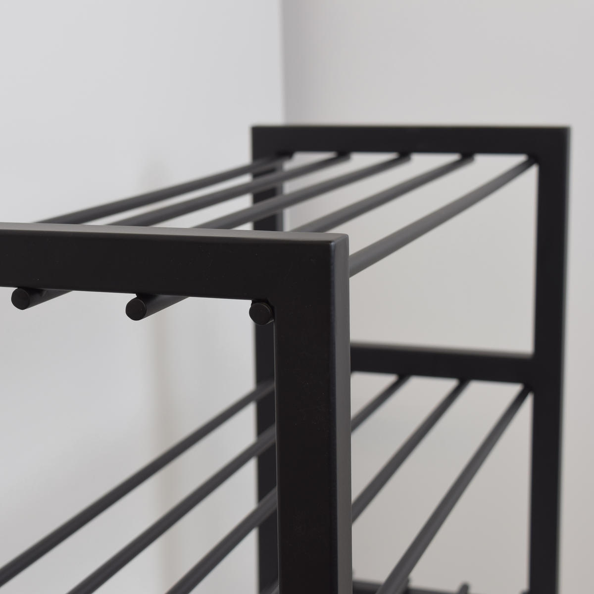 SCHUHSCHRANK Hall Schwarz - Schwarz, Metall (70/50/28cm) - LOFT42