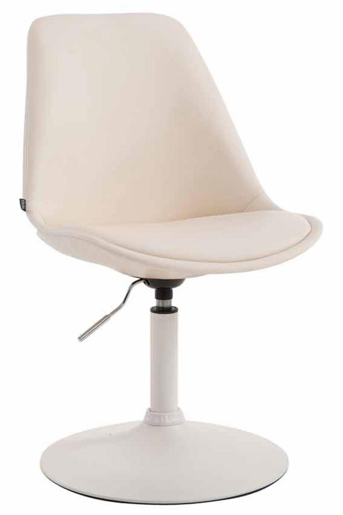 DREHSTUHL 4er Set Lederlook creme - Creme/Weiß, Textil/Metall (48/76/57cm) - CLP