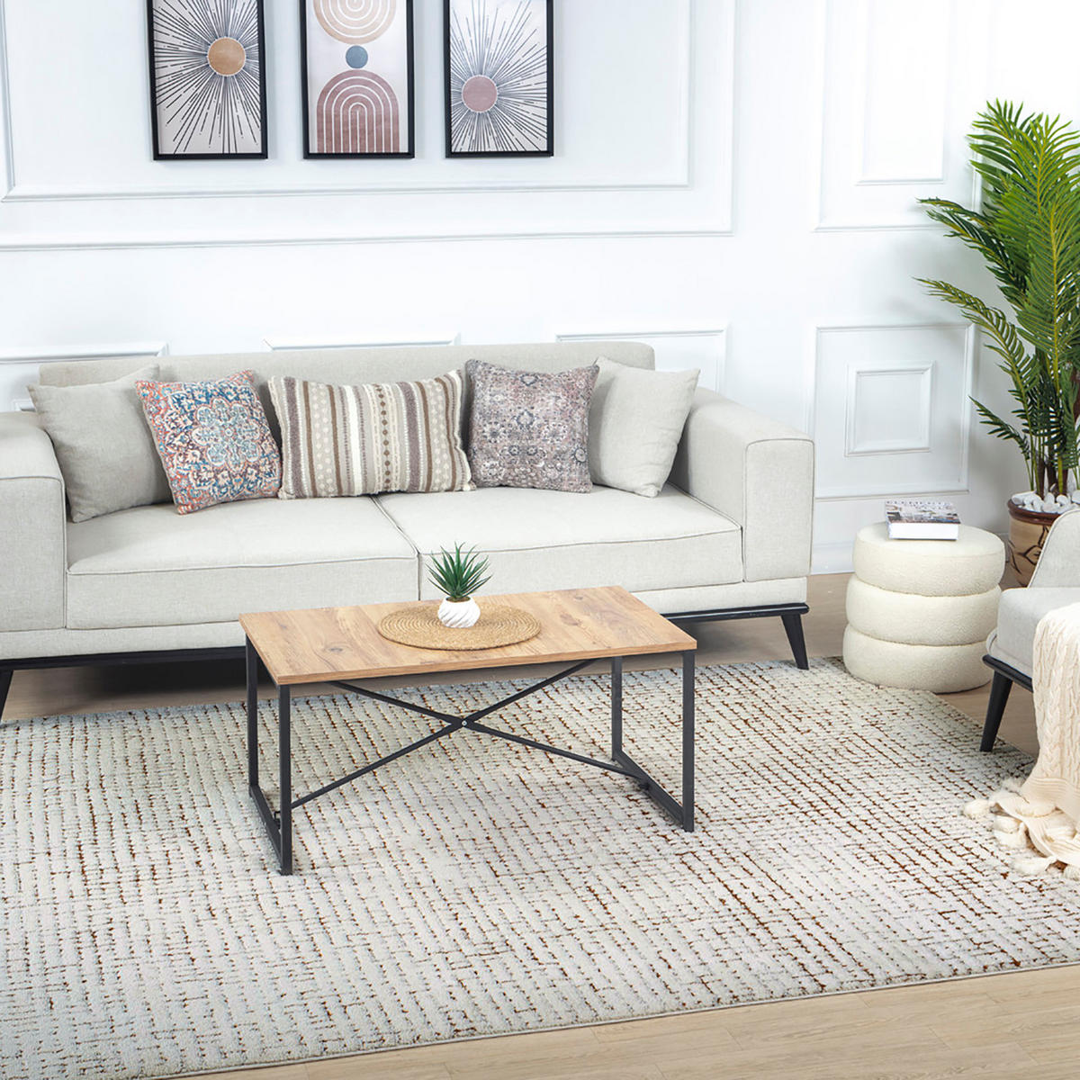 KURZFLORTEPPICH 160/213 cm Weiß - Weiß, Naturmaterialien/Textil (160/213cm) - LIVABLISS