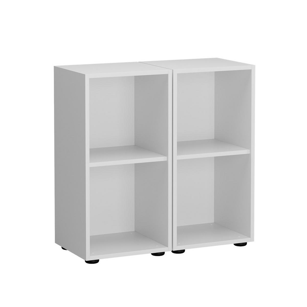 KINDERREGAL Estell Weiß 71 x 38.2 cm 2er-Set - Weiß, Holzwerkstoff (71/38.2/32.1cm) - Vicco
