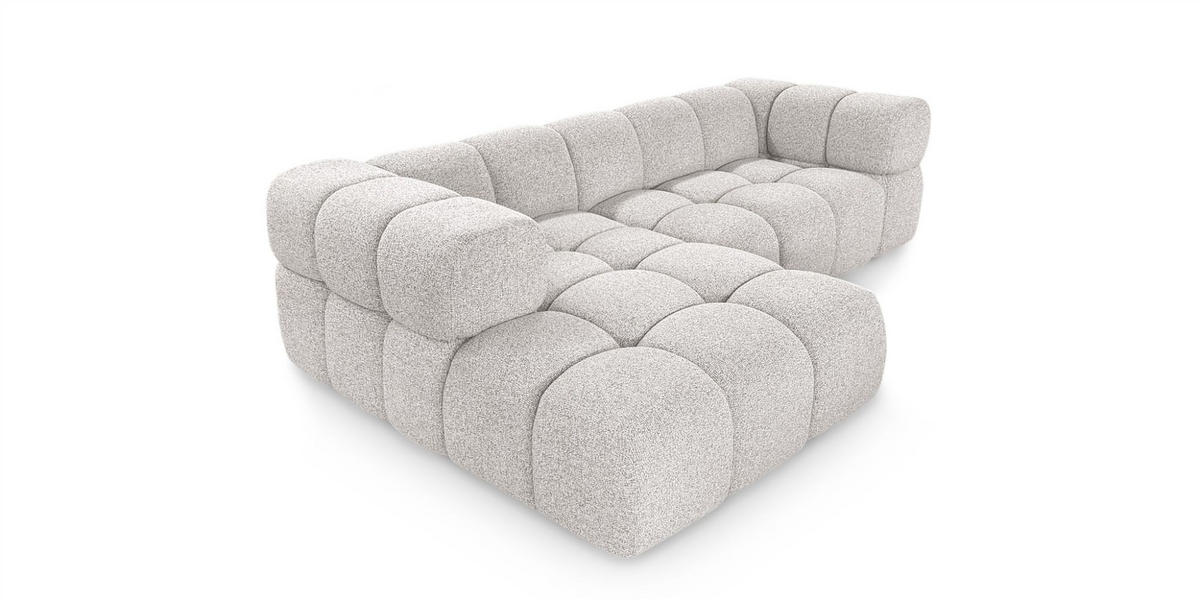 ECKSOFA Blanche In Bluvel - Schwarz, Holzwerkstoff/Textil (280/150cm) - Fun Möbel