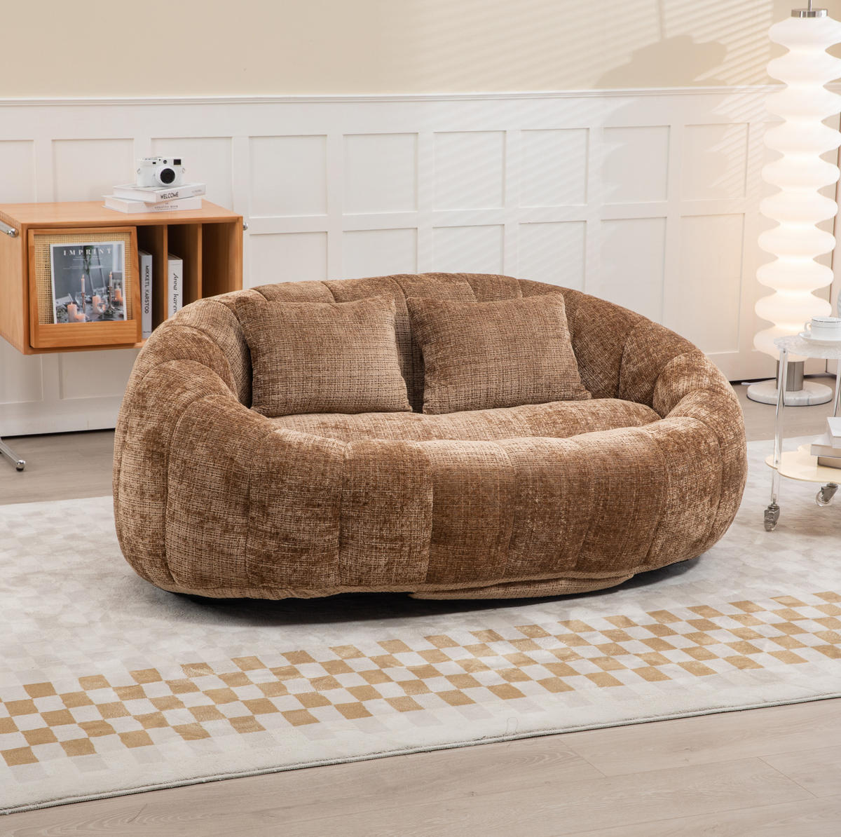 SITZSACK Loungesessel 150 x 95 x 63 cm Chenille Coffee - Braun, Kunststoff (95/63/145cm) - Beauniv