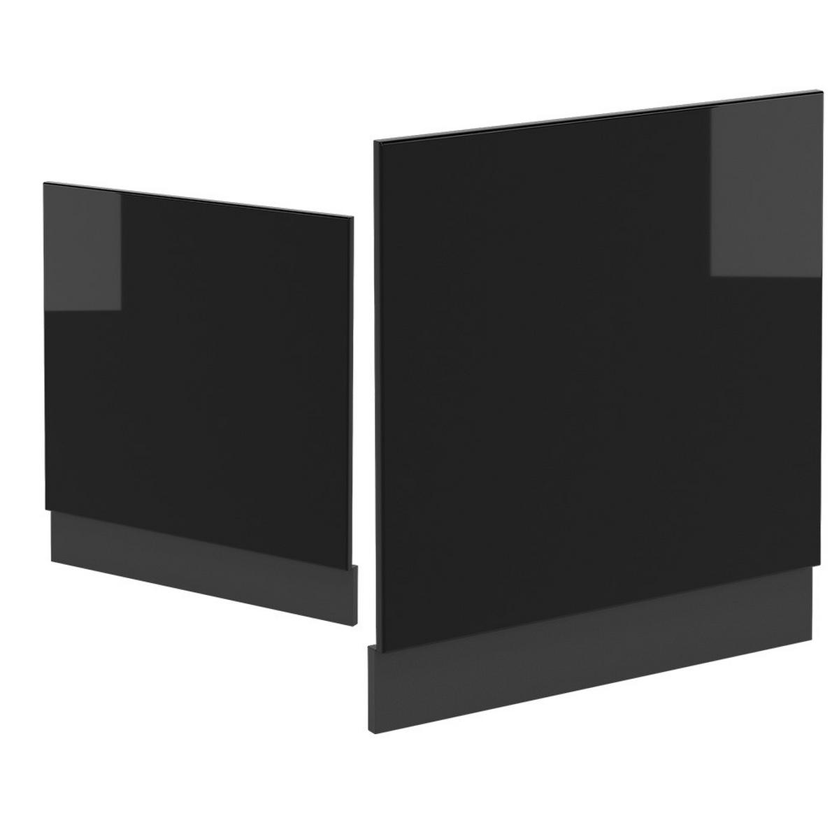 FRONTBLENDE R-Line Schwarz Hochglanz 60 cm, AP Anthrazit - Schwarz Hochglanz/Anthrazit, Holzwerkstoff (60/57.2/1.6cm) - Vicco