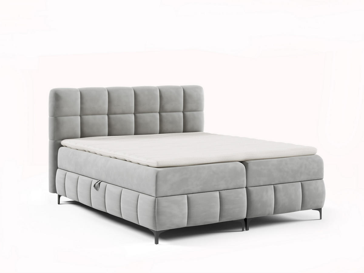 BOXBETT Cynthia 180x200 grau H3 - Grau, Textil (180/200cm) - AN-Moebel 4u