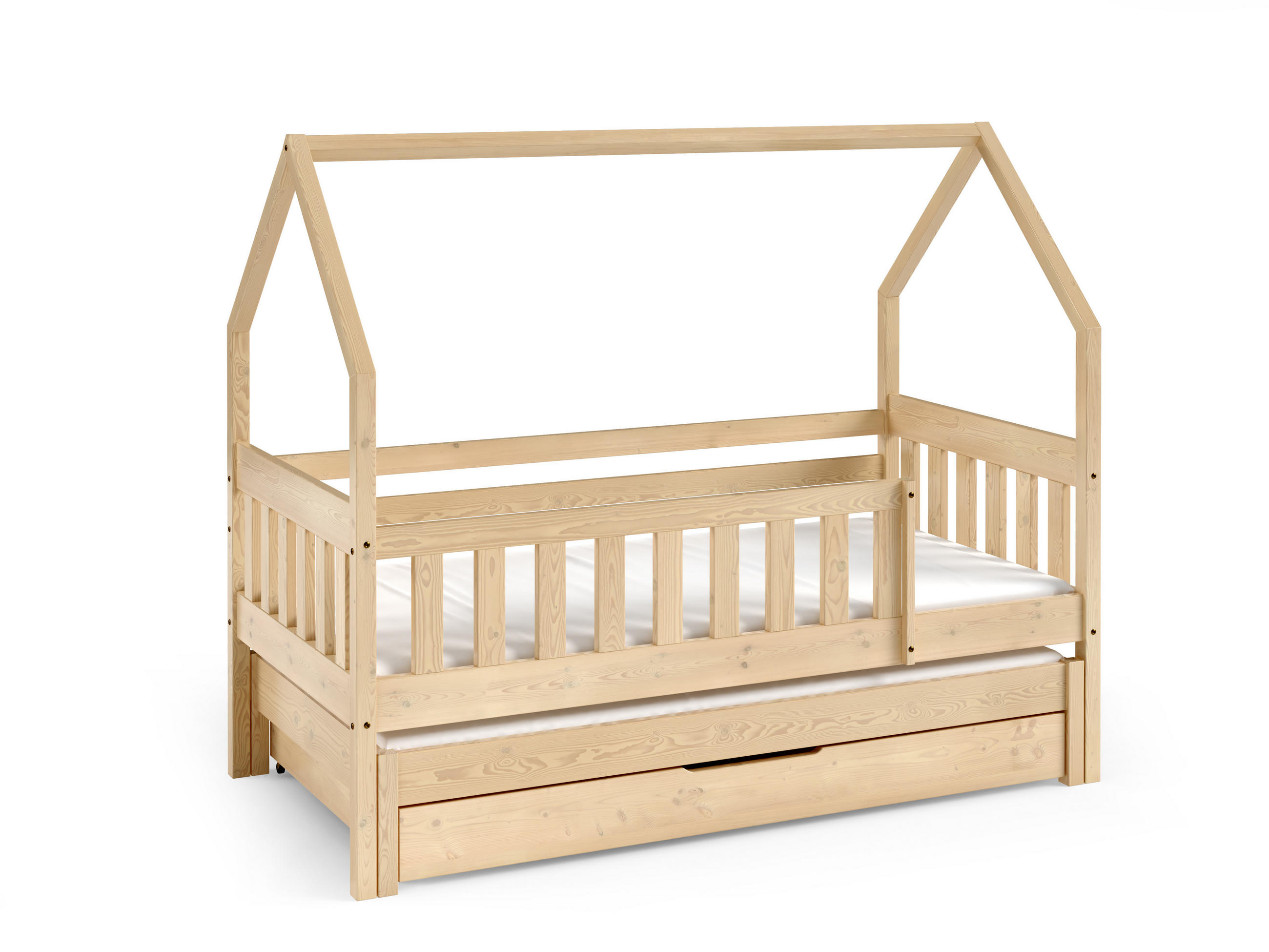 KINDERBETT BAMBINA mit Bettkasten 80x160 cm Kieferfarben - Kieferfarben, Holz (80/160cm) - MASSENO