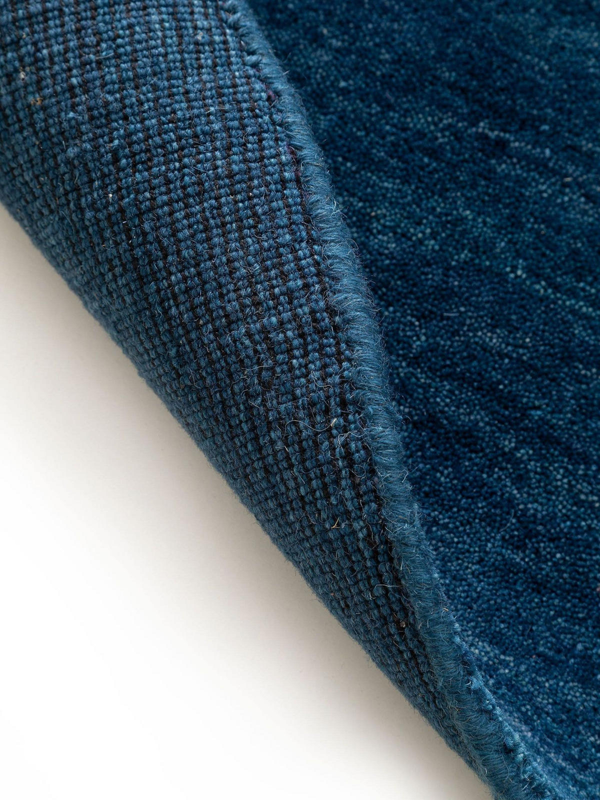 TEPPICH Wollteppich Jamal Blau - Blau, Textil (120/1cm) - KUNSTLOFT