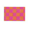 FUSSMATTE Schachbrettmuster - Orange - Rosa - Blöcke 90x60 cm - Pink, Kunststoff (90/0.4cm) - MuchoWow