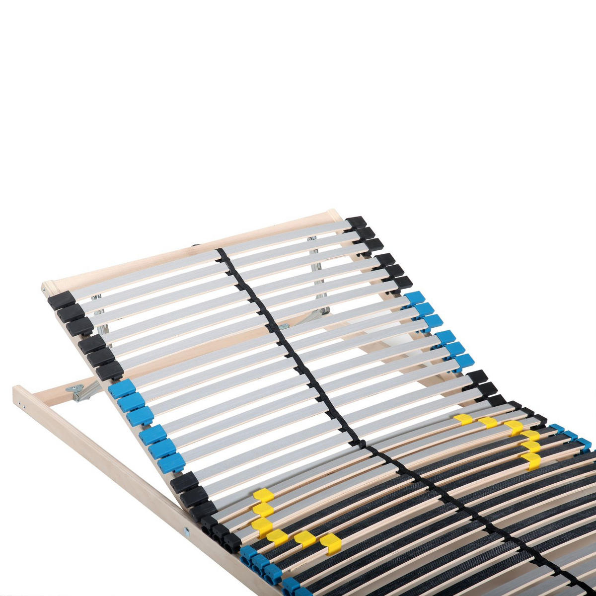 LATTENROST Comfort 90x200 cm mit verstellbaren Kopfteil, 7 Zonen, 42 Latten, individueller Härtegrad - Birkefarben/Buchefarben, Holz (90/200cm) - Sleepneo