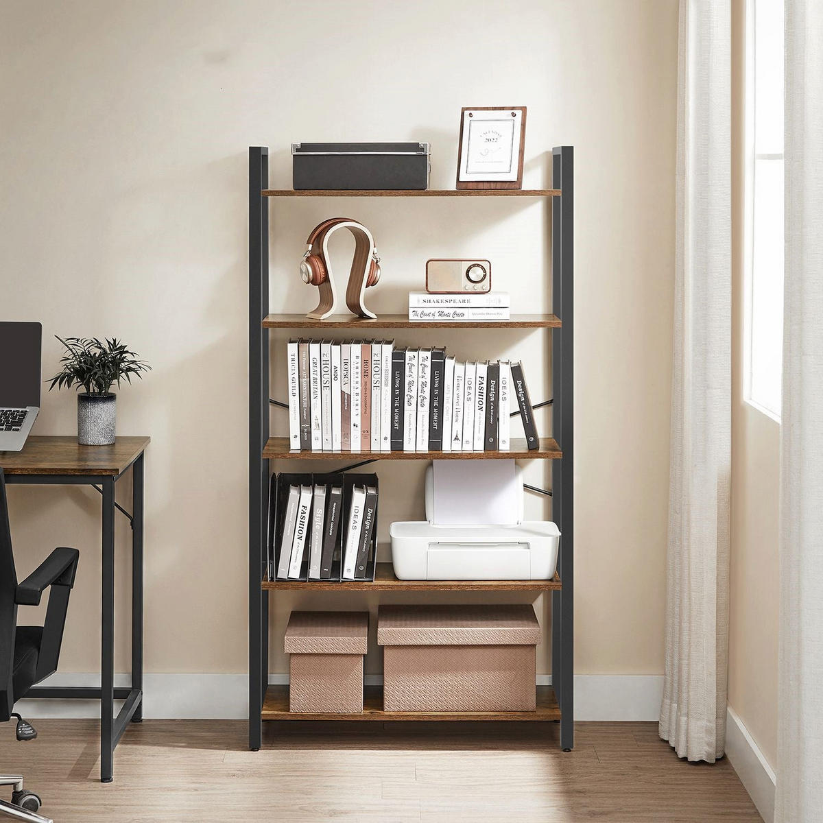 BÜCHERREGAL STANDREGAL - Braun, Holzwerkstoff (30/153/80cm) - Hansiro